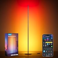 Govee RGBIC Floor Lamp Basic, LED Corner Lamp Compatible with SmartThings, Alexa, and Matter, Smart Modern Floor Lamp with Music Sync and 16 Million DIY Colors, Standing Lamp for Bedroom Living Room