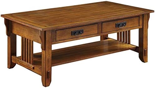 Amazon Com Bowery Hill 2 Drawer Coffee Table In Warm Brown