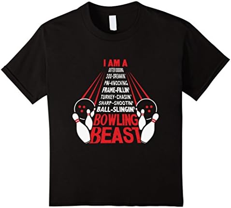Kids Bowling Beast T-shirt 10 Black