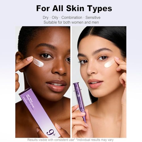 No.9 Eye Cream | NAD+ Retinol Volume Eye Cream | Firming, Wrinkles, Fine Lines, Dark Circles, Puffy | Retinol, Peptides, Niacinamide | Undereye Treatment Serum | 10ml