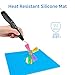3D Printing Pen Mat, Splaks 2 Pack Silicone Design Mat with Basic Template, Best Heat Resistant 3D Pen Drawing Tools with 2 Silicone Finger Caps