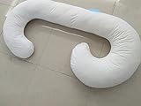 Mugaben Snoogle Total Body Pillow - Soft & Breathable - Belly & Back Support Body Pillow with 100% Cotton Pillow Cover - C Shaped