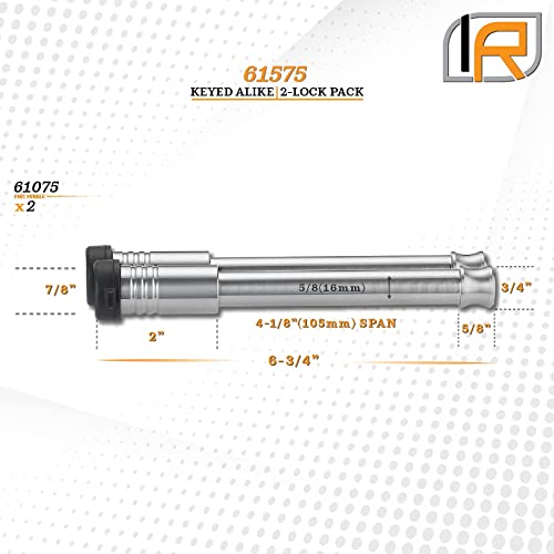 InfiniteRule Security 61575 2 Pack, Keyed Alike, Hitch Locks (Fits B&W Hitch 2" & 2.5" Tow