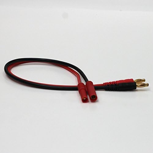 1 pc Battery Charger Charging Leads: HXT 4.0 Male to 4mm Bullet Banana Plug Connector 14 AWG 300MM