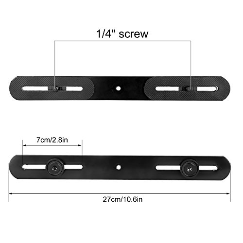image for pangshi Camera Hot Shoe Extension Bar Mount Dual Flash Light Bracket f