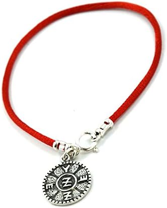 "Spiritual Protection" Solomon Seal Red Silk String Bracelet for Women
