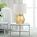 Virtue Home 701-19GO Modern Table Lamp with White Shade, Textured Fabric 