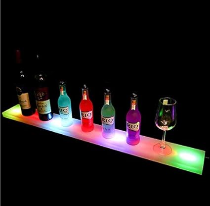 Oofay Accueil Bar Light Etageres Led Eclaire Bouteille D Alcool Etagere D Exposition Rvb Led Sans Fil Telecommande Illumine Etagere A Bouteilles D Alcool 50 11 24cm Amazon Fr Sports Et Loisirs