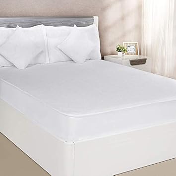 Veirdo Home Water Proof Terry Cotton Mattress Protector - White (36 x 72-Standard Size)