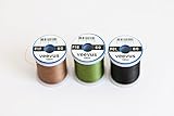 Veevus Fly Tying Thread - 3 Color Combo Pack - 6/0 - Black, Brown, Olive