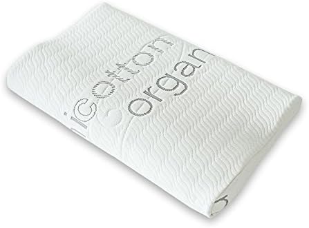 Sleep Science Ergonomic Toddler Flat Pillow Memory Foam Contour Pillow for Better Cervical Support and Deeper Sleep With Organic Cotton Cover for Kids 4-9 Years Old or Adults Preferring Lower Pillow