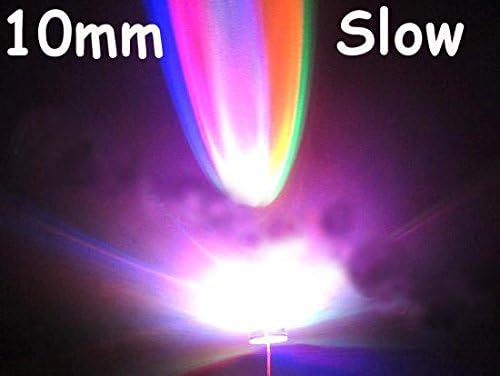 20pcs x 10mm Slow RGB Flash Rainbow Multicolor LED (Red Green Blue)