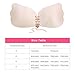 WELOVE Invisible Bra Self Adhesive Bra Strapless Backless Silicone Push-up Bras for Women Nude D