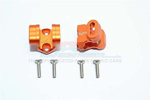 Traxxas TRX-4 Trail Defender Crawler Upgrade Parts Aluminum Rear Axle Mount Set For Suspension Links - 2Pc Set Orange