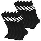 Soccer Socks,Fasoar Women Men Athletic Rugby Running Knee High Football Socks 10 Pairs