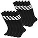 Soccer Socks,Fasoar Women Men Athletic Rugby Running Knee High Football Socks 10 Pairs