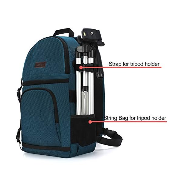 MOSISO Kamera Umhängetasche,DSLR/SLR/Spiegellos Kameratasche Stoßfeste Fotografie Kamerarucksack mit Stativhalter&Abnehmbar Modularen Einsätzen Kompatibel mit Canon/Nikon/Sony/Fuji,Jägergrün – Bild 4