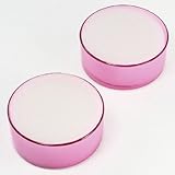 uxcell Plastic Round Case Office Supply Sponge Finger Wet Tool 2pcs Clear Pink