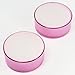 uxcell Plastic Round Case Office Supply Sponge Finger Wet Tool 2pcs Clear Pink