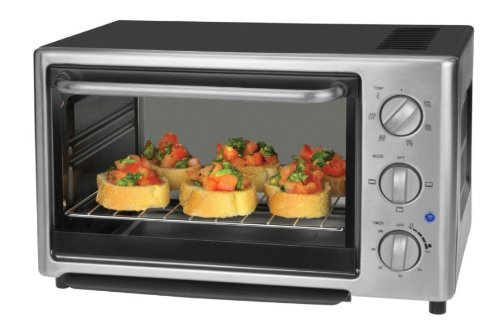 Kalorik 1500-Watt 4-Slice Toaster Oven, Black/Stainless Steel