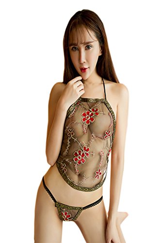 Black Sexy Lingerie Babydoll Dress Lingerie See-Through Transparent Sleepwear Underwear Lace Lingerie Chemise Sexy Lingerie for Women for Sex