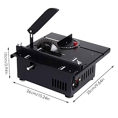 ZHJIUXING HO Tischkreissäge Mini, Schutzhaube Kreissäge Kraftvoll Tischschleiffunktion Leicht Zu Tragen Winkelschnitt… – Bild 8