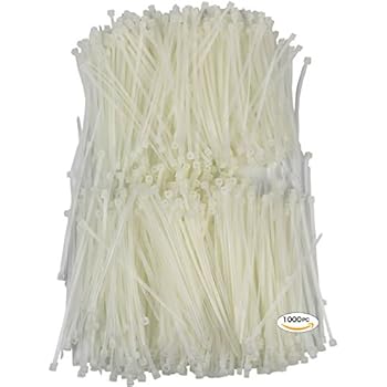 1000 Premium Heavy Duty 4 Inch Zip Ties | White Nylon Cable Ties | XGS Wire Ties by APTronix (4 Inch, White)