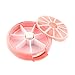 Tmarton 1PC Cute Fruit Style Pink Travel 7 Compartment Weekly Pill Storage Case Box Medicine Rotation Holder Dispenser Organizer Container