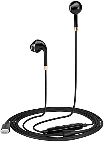 GOODBONG Headphones/Earbuds Compatible with iPhone7,7Plus,8,8 Plus,iPhoneX/XS/XS Max/XR,Stereo Sound by Bluetooth in Earbuds and Built-in Mic and Volume Control,Wired Charging Bluetooth(Black)