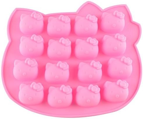 Cake Mold, CosyDeal 16 Cavity Soft Silicone Baking Cake Chocolate Handmade Soap Ice Cube Tray Mold Hello Kitty Pudding Jelly Mold