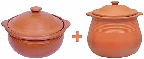 Fashion Global- Curry Kadai & Dal/Rice Cooking Pot Combo (Size: Kadai - 1.5 LTR & Cooking Pot - 1 LTR)