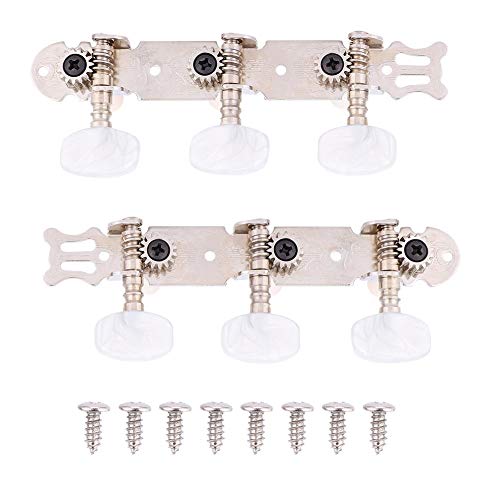 Alomejor Machine Heads 3+3 Classical Guitar String Tuning Peg Replacement Guitar Turning Keys Machine Heads