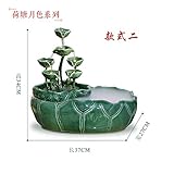 Ceramic fountain atomizing humidifier water wind turbine lucky fish tank ornaments the living room table decoration,B