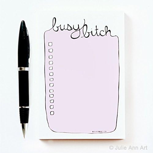 Notepad, 4x6, 50 Sheets, Busy Bitch, By Julie Ann At