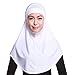 GladThink Womens 2 pieces Muslim Hijab Scarf With More colors White