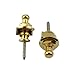 Musiclily Guitar Bass Schaller-Style Security Straplocks Round Head Lock Strap Pins and buttons Straplocks System for Fender Electric Guitar Bass Replacement,Gold (Pack of 2)