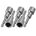 Uxcell Magnetic Power Nut Driver Setters Bits, 13mm Hex Socket, 65mm, 5-Piece