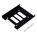 SNANSHI SSD Tray, 2.5 inch SSD HDD to 3.5 inch Metal Mounting Adapter Bracket Hard Drive Holder with 2 pcs 18 Inch SATA III 6.0 Gbps Cable
