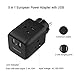 France Germany Power Plug Adapter, TESSAN Schuko Travel Adaptor with 2 USB Phone Charger 3 American Outlets, US to Europe German Korea Russia Spain Iceland Wall Adapter (Type E/F)