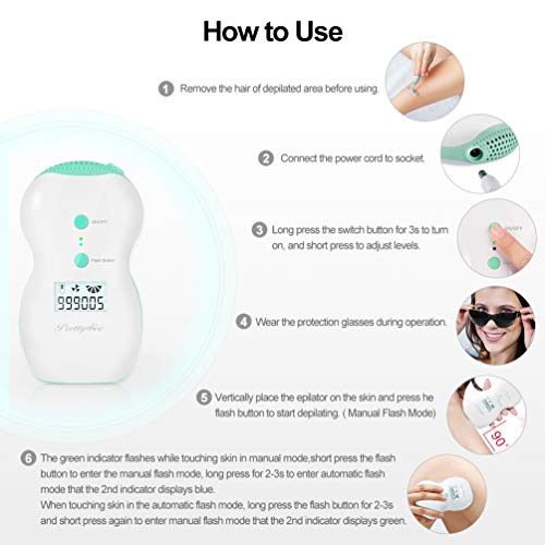 Hair Removal for Women, IPL Hair Remover 500000 Flashes System Professional Permanent Painless Device- Face, Legs, Bikini & Underarm Home Use for Women Men