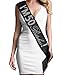 50th Birthday Decorations - Premium Grade Satin & Real Crystal Rhinestones I'm 50 Bitches! Satin Sash - 50th Birthday Gifts for Women - Black Sash(Im50Btch RS) BLK