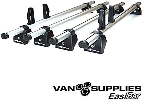 Van Supplies Peugeot Boxer/Citroen Relay/Fiat Ducato 4x EasiBar Van Roof Bar System Rack Bars Inc Load Stops