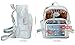Zicac Girls' Transparent Laser Sequins Backpack Children Bookbag School Daypack Satchel Shoulder Handbag (Silver)