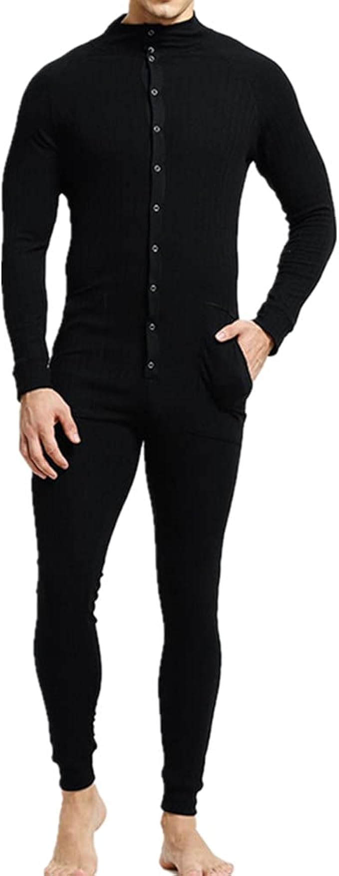 Amazon.com: Leisure Long Sleeve Fitness Onesies Men Solid Color Cozy Jumpsuit Pajama Man Casual 