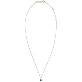 Zoe Chicco Women's 14k Prong Emerald Quad Necklace, Emerald, Green, One Size