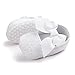 Baby Girls Princess Bowknot Soft Sole Cloth Crib Shoes Sneaker 12-18 Months White