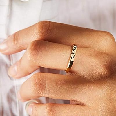 Customized Initial Rings Christmas Gift 