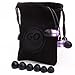 GOgroove Earbud Headphones with Deep Bass & Comfortable Ear Gel Tips (Purple) - In Ear Earphones Featuring Noise Isolating Design, Durable Alloy Driver Housing, & Ergonomic Angled Stay-In Fit