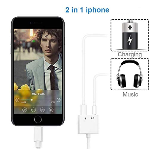 image for turelar Headphone Adapter for iPhone Headphone Splitter Adapter Compat
