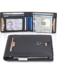 TRAVANDO Slim Wallet with Money Clip RFID Blocking Wallet AUSTIN Credit Card Holder - Travel Wallet - Minimalist Mini Wallet Bifold for Men Mens Mans Gift Box